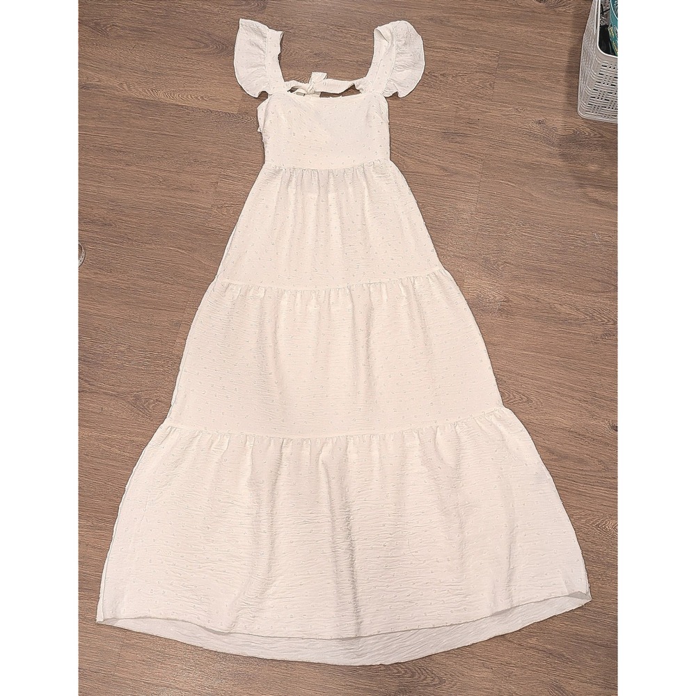 Dreamy Cottagecore Swiss Dot Maxi Dress - Picture 3 of 11